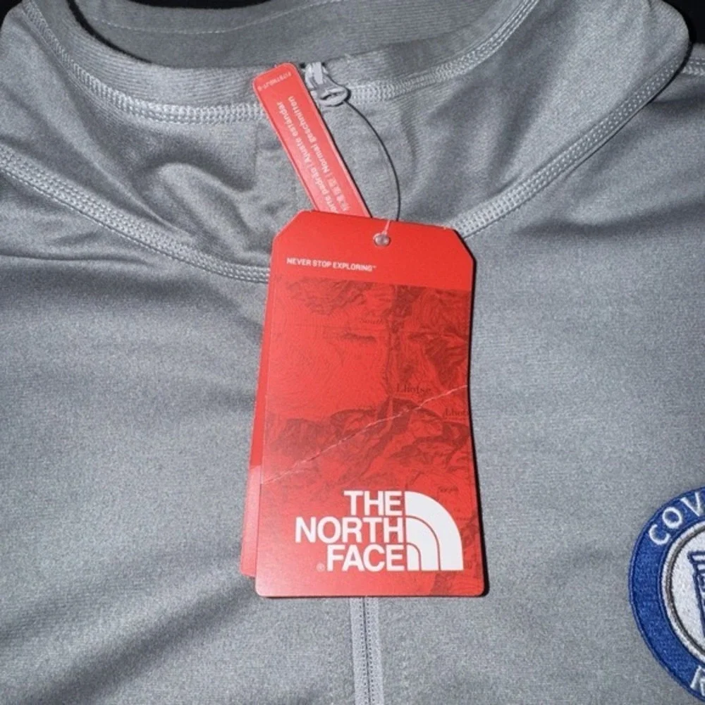 Men's XXL The North Face Gray 1/4 Zip Mock Neck Pullover Long Sleeve Activewear